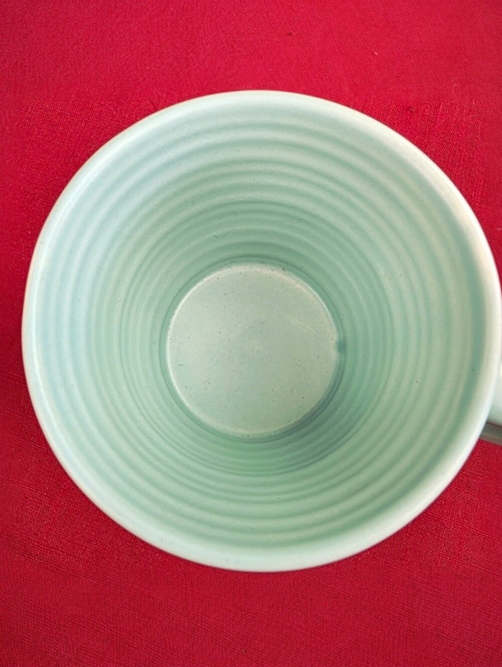 Starbucks 2007 Mocha Mugs 9 oz Ribbed Teal Ceramic Set Of 2 - Picture 10 of 12